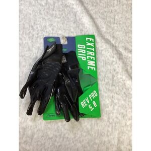 Cutters RevPro 5.0 Football Gloves Adult Medium Solid Black Extreme Grip CG10440